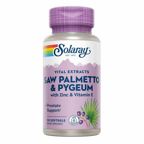 Solaray, Saw Palmetto and Pygeum, 30 Softgels Solaray