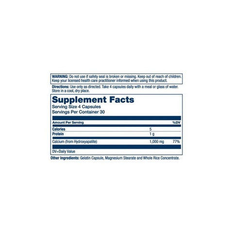 Solaray, Calcium Hydroxyapatite, 1,000 mg, 120 Caps Solaray