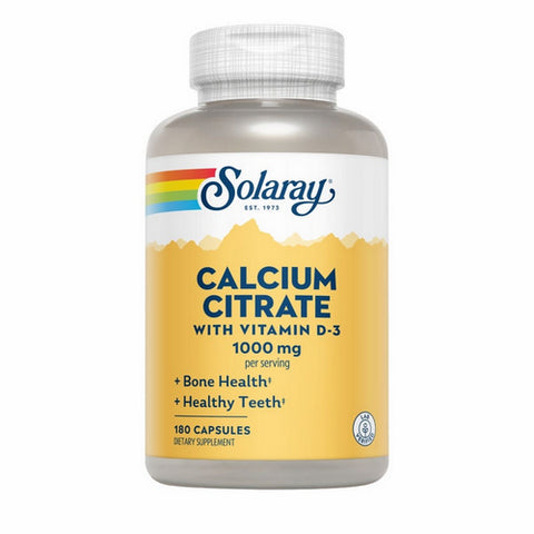 Solaray, Calcium Citrate, 1000 mg, 180 Caps Solaray