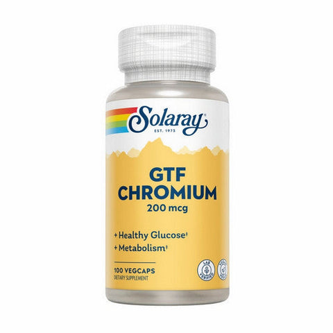 Solaray, GTF Chromium, 200 Mcg, 100 Veg Caps Solaray