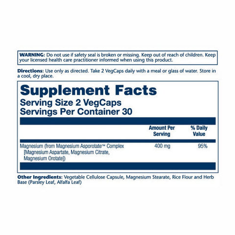 Solaray, Magnesium Asporotate, 60 Caps Solaray