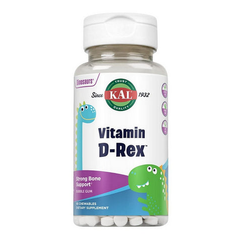Kal, Vitamin D-Rex, Bubblegum 90 Chews Kal