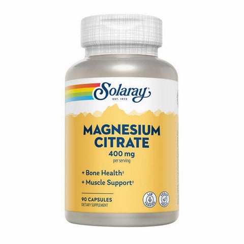 Solaray, Magnesium Citrate, 400 mg, 90 Caps Solaray