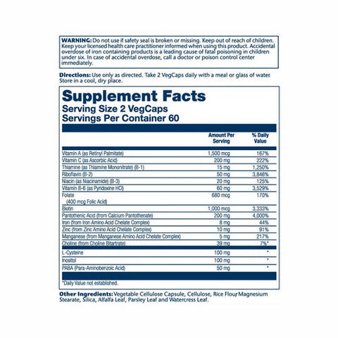 Solaray, Hair Nutrients With L-Cysteine, 120 Veg Caps Solaray