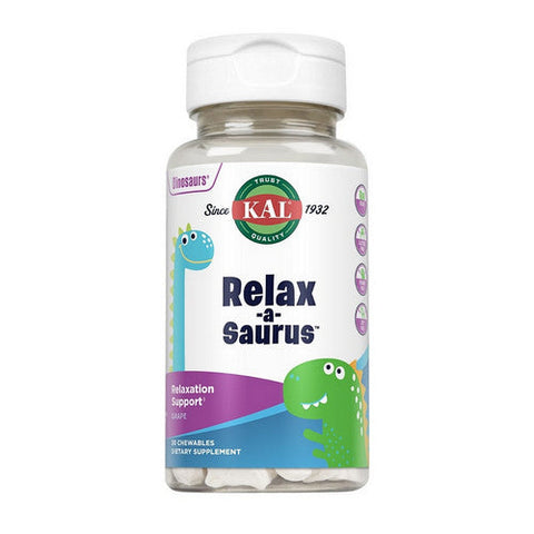 Kal, Relax-A-Saurus Relaxation Support Grape, 30 Chews Kal