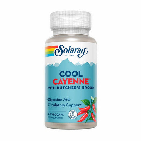 Solaray, Cool Cayenne with Butcher's Broom, 90 Caps Solaray