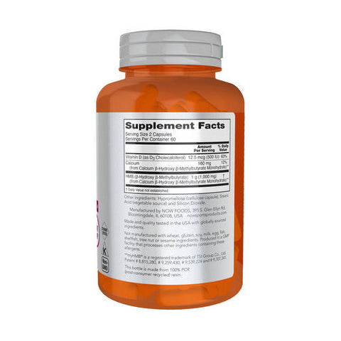 Now Foods, HMB, 500 mg, 120 Veg Capsules Now Foods