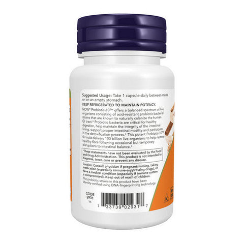 Now Foods, Probiotic-10, 100 Billion, 30 Vcaps Now Foods