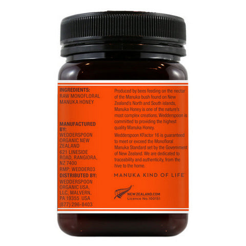 Wedderspoon, 100% Raw Manuka Honey, 17.6 oz Wedderspoon