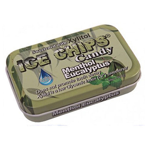 Ice Chips Candy, Ice Chips Candy, Menthol Eucalyptus 1.76 oz Ice Chips Candy