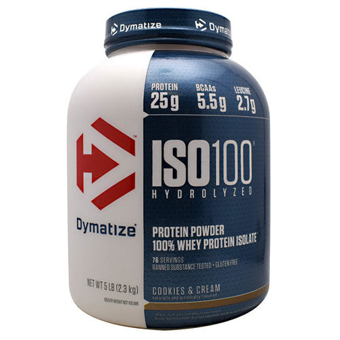 Dymatize, Iso-100, Cookies & Cream 5 lbs Dymatize