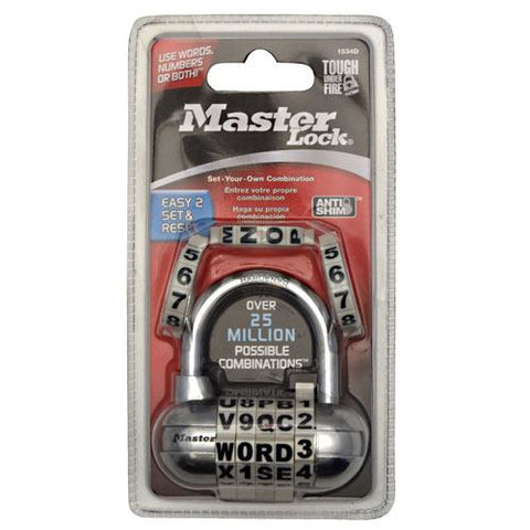 Master Lock, Password Padlock, 1 Pack Master Lock