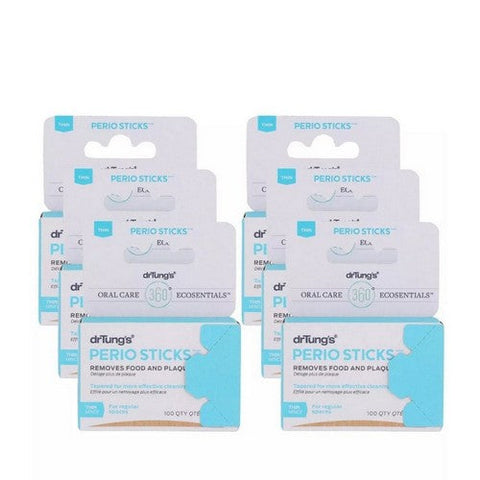 Dr. Tungs, Dental Sticks For Teeth And Gum Cleaning Toothpicks For Oral Care, 100 Count(Case Of 6) Dr. Tungs