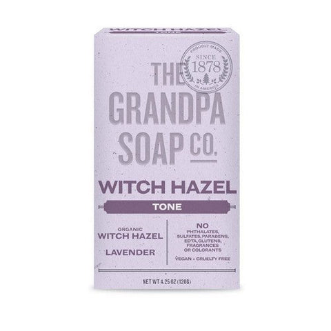 Grandpa's Brands Company, Witch Hazel Lavender Tone Bar Soap, Witch Hazel 4.25 oz Grandpa's Brands Company