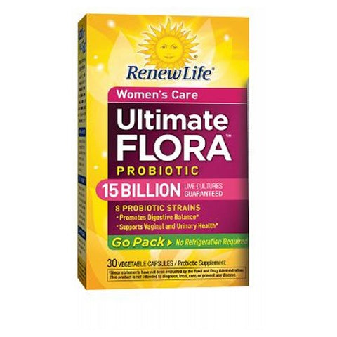 Renew Life, Ultimate Flora Women's Care Probiotic Go Pack 15 Billion, 60 Capsules Renew Life