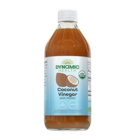 Dynamic Health Laboratories, Coconut Vinegar with Mother Certified Organic, 16oz Dynamic Health Laboratories