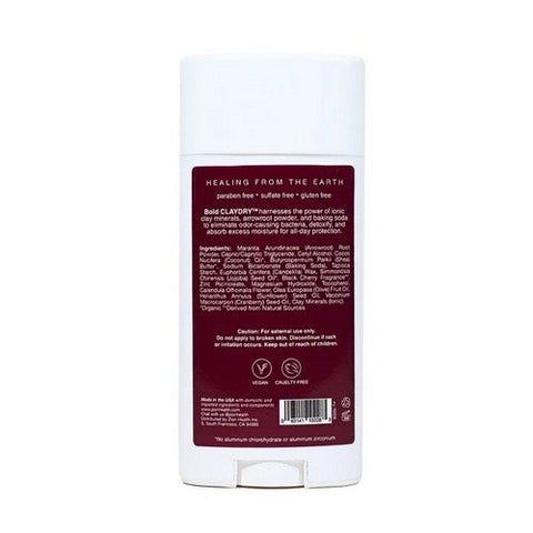 Zion Health, Mens Clay Dry Deodorant Aluminum Free Bold Sandalwood, Black Cherry 2.5 Oz Zion Health