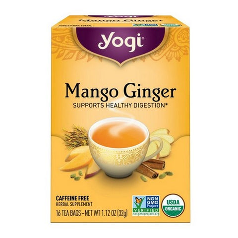 Yogi, Organic Herbal Tea Mango Ginger, 16 Bags Yogi