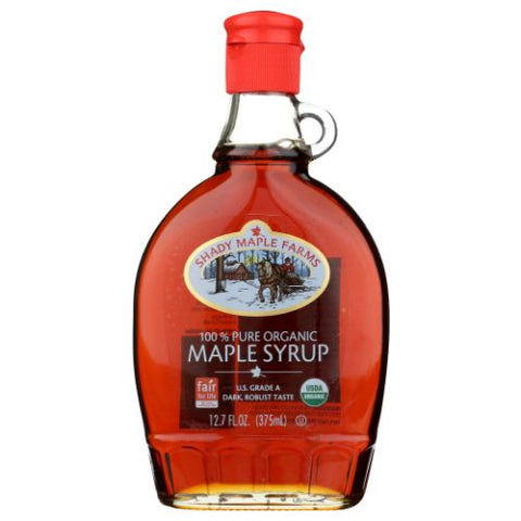 Shady Maple Farm, Organic Maple Syrup Shady Maple Farms Dark Robust Taste, 12.7 Oz (Case of 12) Shady Maple Farm