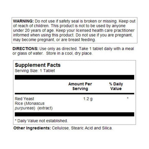 Kal, Red Yeast Rice, 60 Tabs