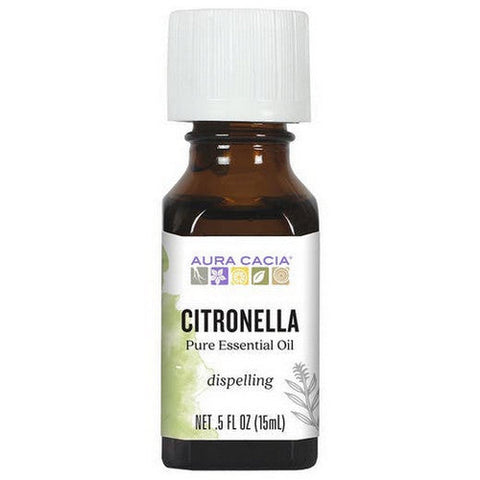 Aura Cacia, Essential Oil Citronella, (cymbopagon nardus) 0.5 Fl Oz Aura Cacia
