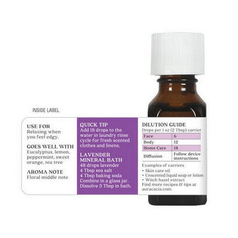 Aura Cacia, Pure Essential Oil Lavender, 0.5 Oz Aura Cacia