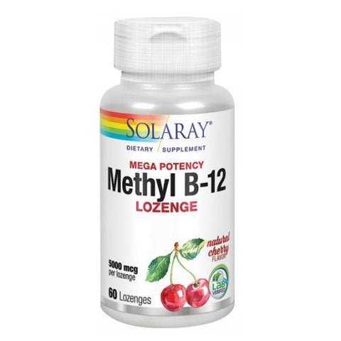 Solaray, Methyl B-12, 5000 mg, Cherry 60 Count Solaray