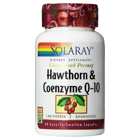 Solaray, Hawthorn & Coenzyme Q-10, 600 mg, 60 Veg Caps Solaray