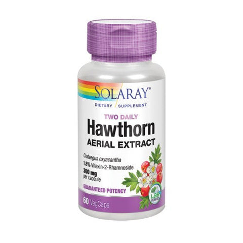 Solaray, Hawthorn Aerial Extract, 300 mg, 60 Veg Caps Solaray