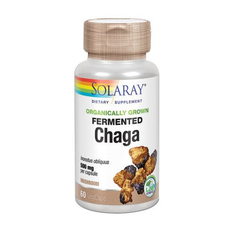 Solaray, Fermented Chaga, 500 mg, 60 Veg Caps Solaray