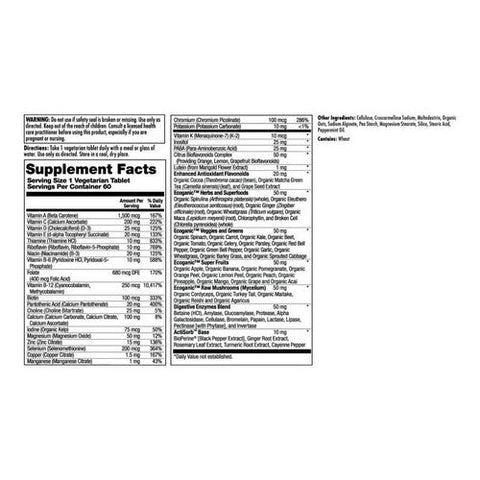 Kal, Enhanced Energy Whole Food Multivitamin Iron Free, 90 Tabs