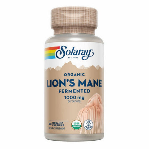 Solaray, Fermented Lion's Mane, 500 mg, 60 Veg Caps Solaray
