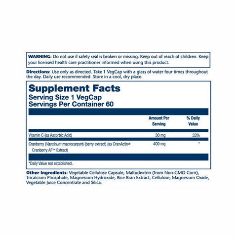 Solaray, Cranactin Urinary Tract Health, 400 mg, 180 Veg Caps Solaray
