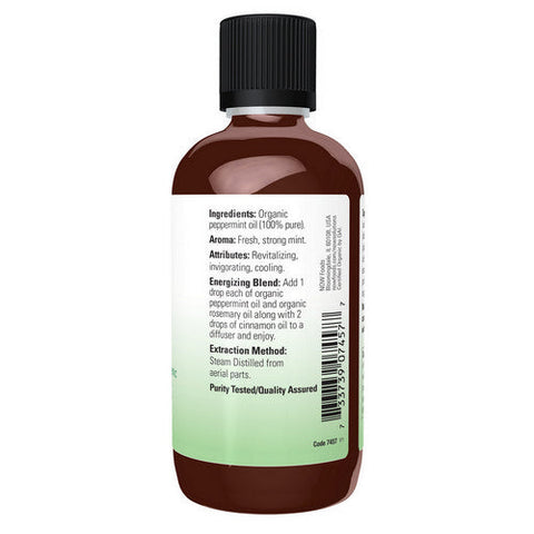 Now Foods, Organic Peppermint Oil, 4 Oz Now Foods