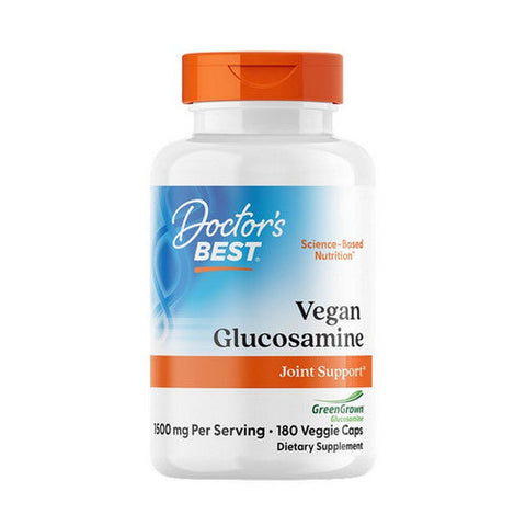 Doctors Best, Vegan Glucosamine Sulfate With GreenGrown Glucosamine, 1500 Mg, 180 Veggie Caps Doctors Best
