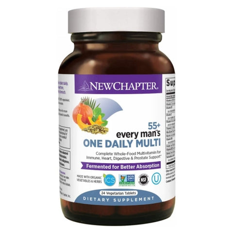 New Chapter, Every Man's One Daily 55 Plus Multivitamin, 24 Veg Tabs New Chapter