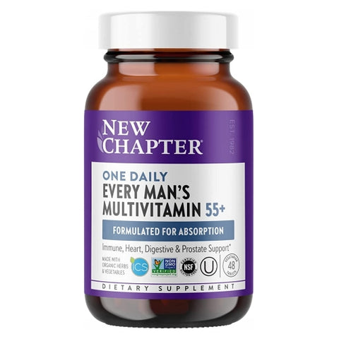 New Chapter, Every Man's One Daily 55 Plus Men's Multivitamin, 48 Tabs New Chapter