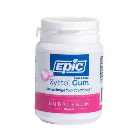 Epic Dental, Xylitol Sweetened Gum, Bubblegum 50 Count Epic Dental