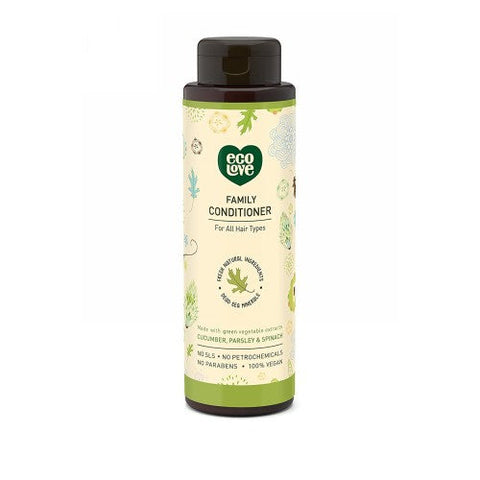 Eco Love, Green Vegetables Family Conditioner For All Hair Types, 17.6 Oz Eco Love