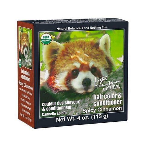 Light Mountain, Natural Hair Color And Conditioner Spicy Cinnamon, Spicy Cinnamon 4 Oz Light Mountain