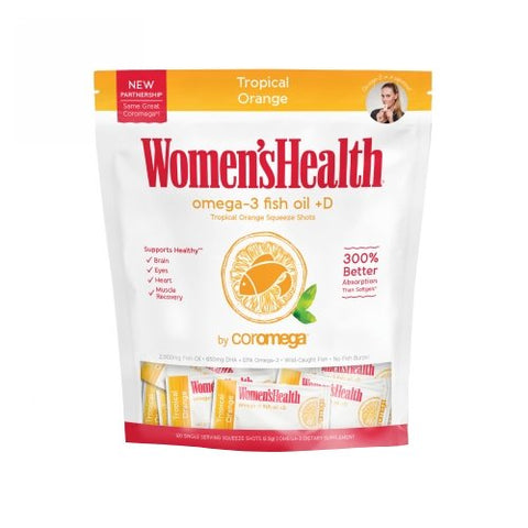 Coromega, Omega-3 Tropical Squeeze +D Tropical Orange, 120 Count Coromega