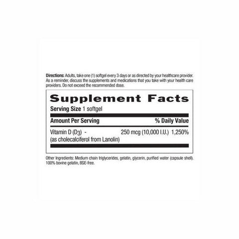 Country Life, Vitamin D3, 250 mcg, 200 Softgels Country Life