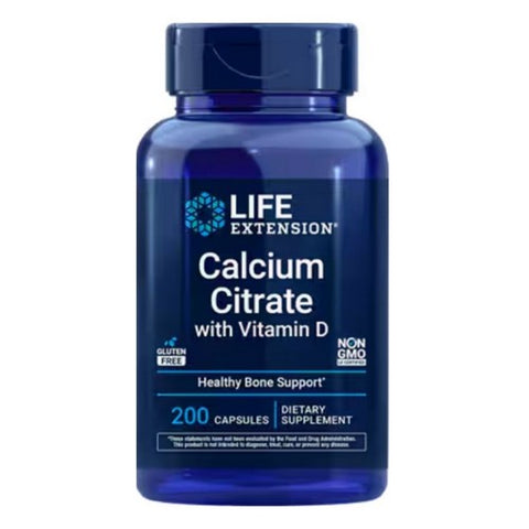 Life Extension, Calcium Citrate W/Vitamin D, 200 Veg Caps Life Extension