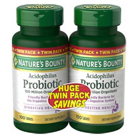 Nature's Bounty, Acidophilus, 12 X (100 Tabs + 100 Tabs) Nature's Bounty