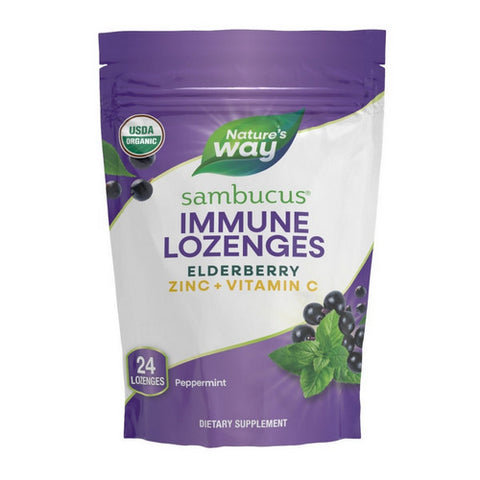 Sambucus Immune Lozenges Peppermint 24 Count by Nature's Way