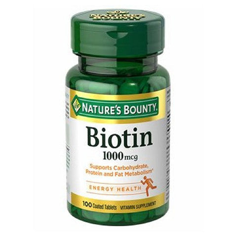 Nature's Bounty, Nature's Bounty Biotin, 1000 mcg, 24 X 100 Tabs Nature's Bounty