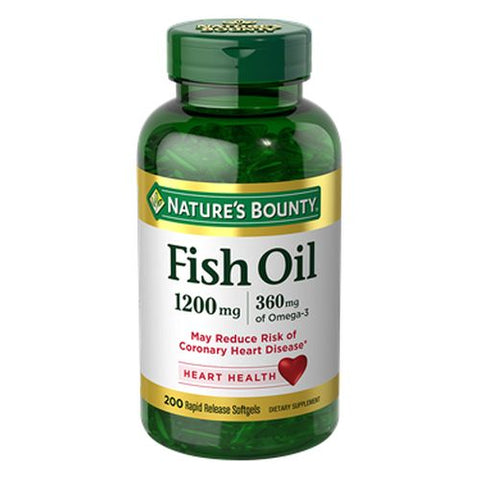Nature's Bounty, Omega-3 Fish Oil, 1200 mg, 12 X 200 Softgels Nature's Bounty