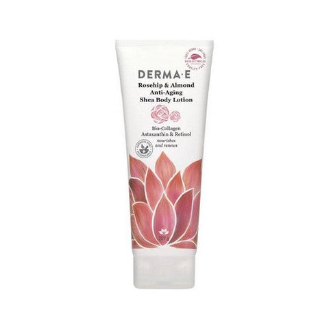 Derma e, Anti-Aging Shea Body Lotion Rosehip And Almond, 8 Oz Derma e