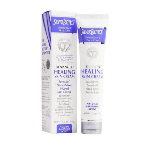 Silver Biotics (American Biotech Labs), Advanced Skin Healing Cream Natural Lavender, 1.2 Oz Silver Biotics (American Biotech Labs)