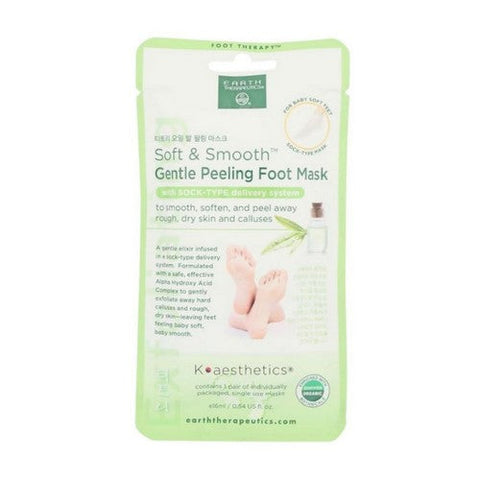 Earth Therapeutics, Soft & Smooth Gentle Peel Foot Mask, 1 Unit Earth Therapeutics